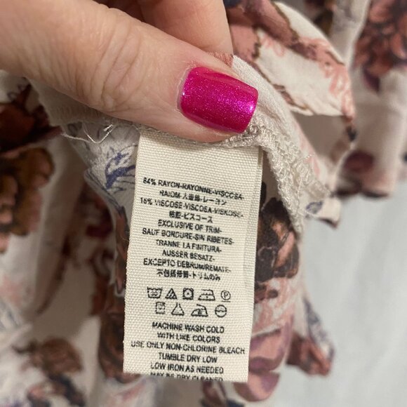 Free People Heartbeat Floral Tunic‎ Size M - Picture 4 of 7